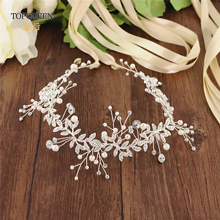 Champagne ribbon TOPQUEEN, SH233-S, серебристые, бриллиантовые, Свадебные ремни, кристалл, свадебный пояс, стразы, ремни для формального платья, сплав, листья, свадебный пояс - Цвет: Champagne ribbon