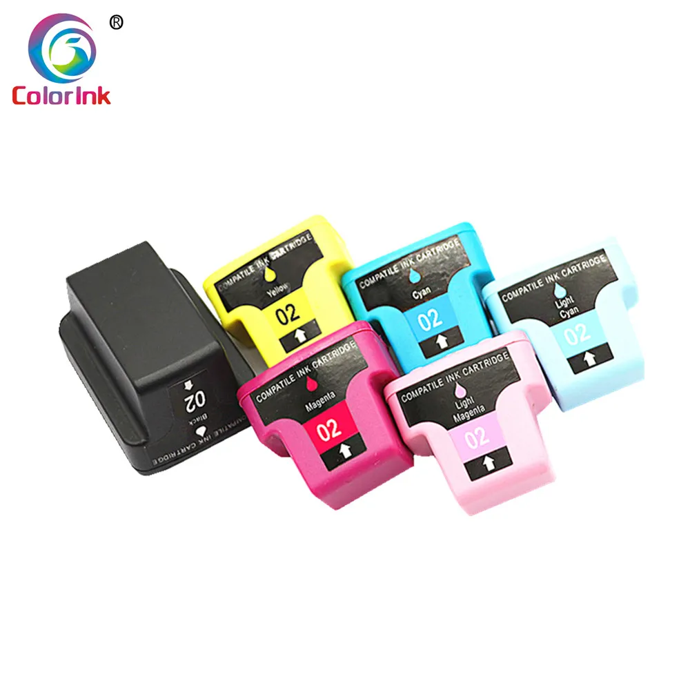 Чернильный картридж ColorInk 7PK для HP 02XL C6150/C6180/C7150 /C7180/D7145/D7160/D7300/D7345/D7360 чернила