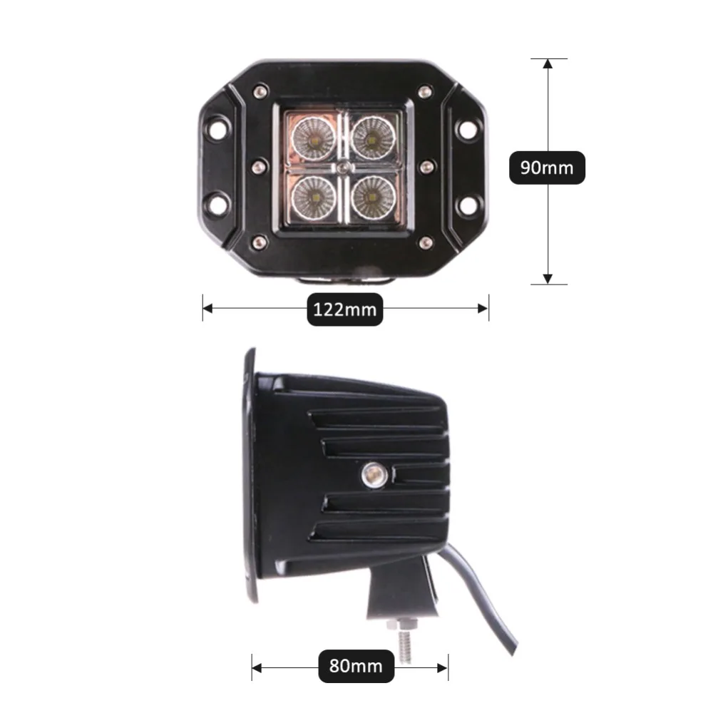 TC-X 4x3 Вт 12 LED Worklight Автомобилей Прожектор Фары для Offroads 4X4 Хождение/охота/Рыбалка