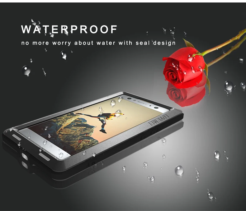 Мощный водонепроницаемый чехол Gorilla glass для sony Xperia 10 Plus 1 XZ3 XZ2 XZ1 XZ Premium XA XA1 XA2 Z3 Z5 X Металлический Алюминиевый Чехол