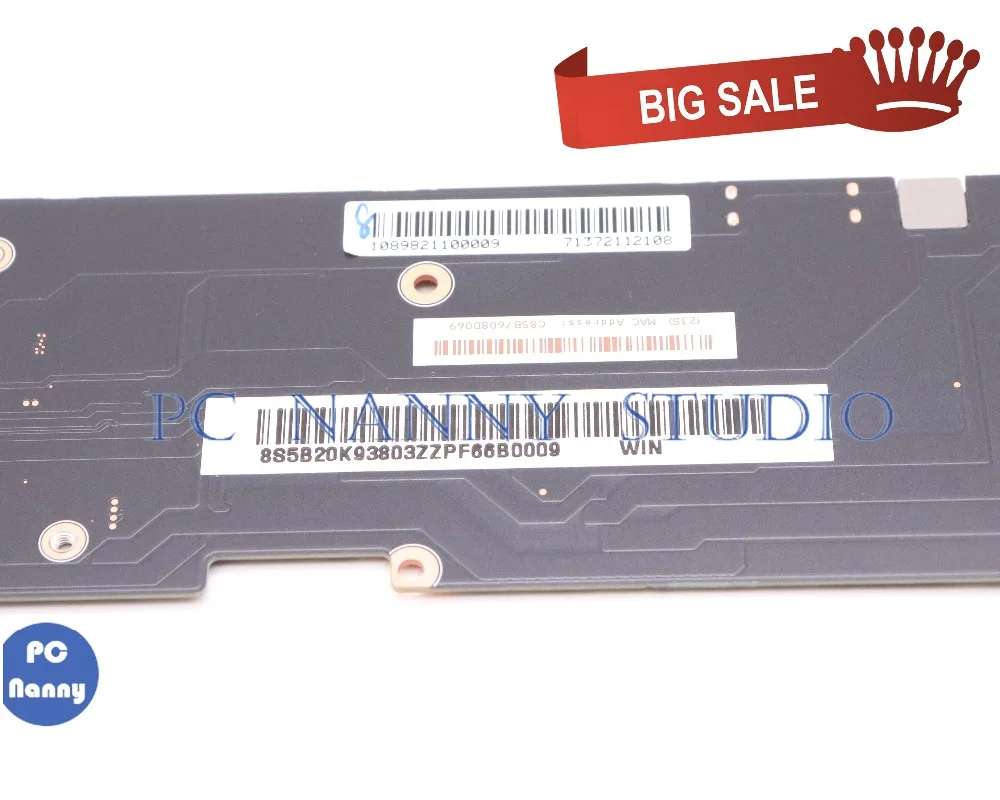 PCNANNY 5B20K93803 BYG42 NM A591 для lenovo YOGA 900S 12ISK материнская плата ноутбука SR2EH M7 6Y75 процессор