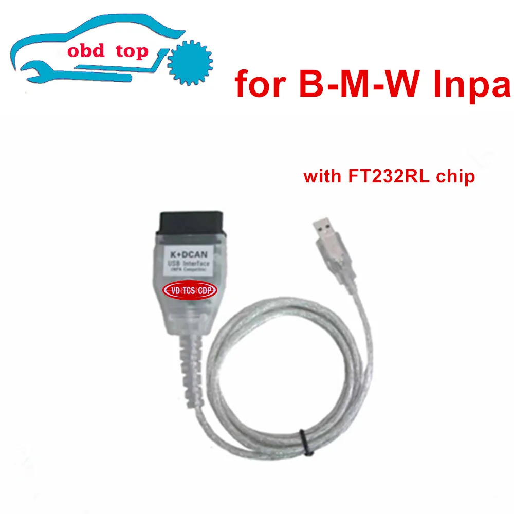Лучшее качество INPA K + CAN USB Диагностический Интерфейс для B M W OBD2 кабель Ediabas с FT232RL