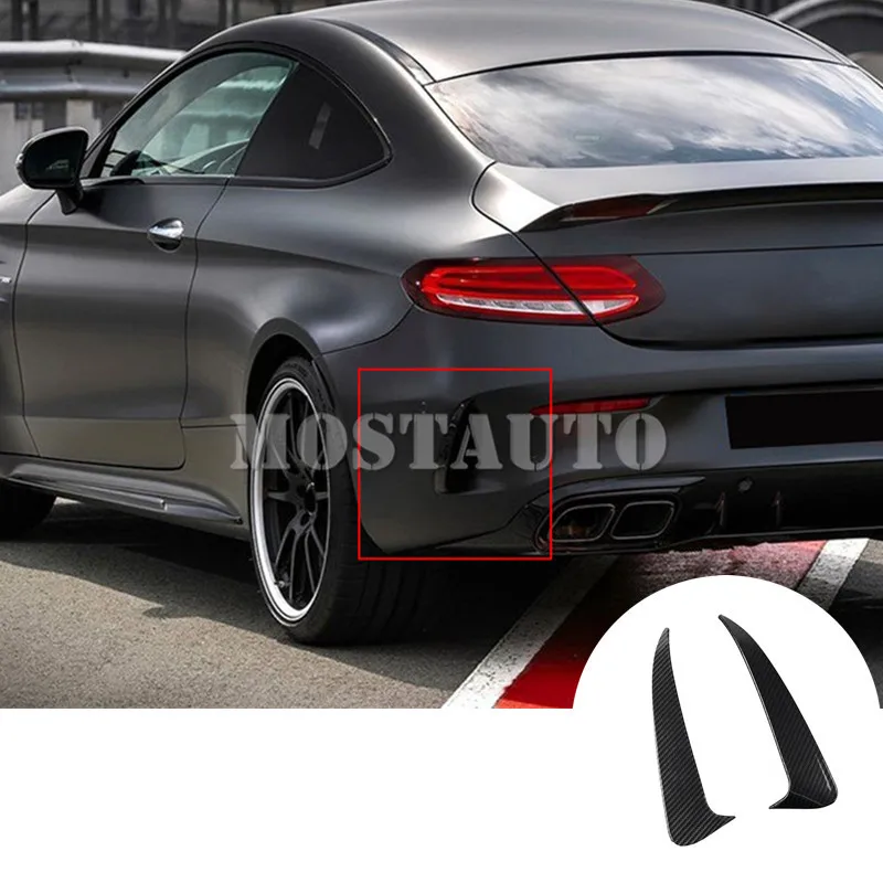 Черный спойлер для заднего бампера Benz C Class Coupe C205 обшивка вентиляционного