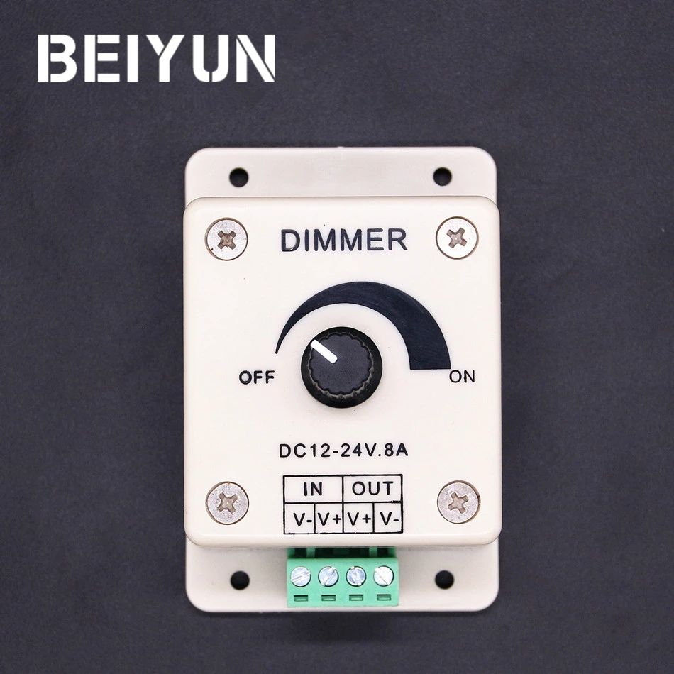 DC 12 V 24 8A Мини светодиодный диммер регулятор яркости Регулируемый для SMD 5050 5630 2835