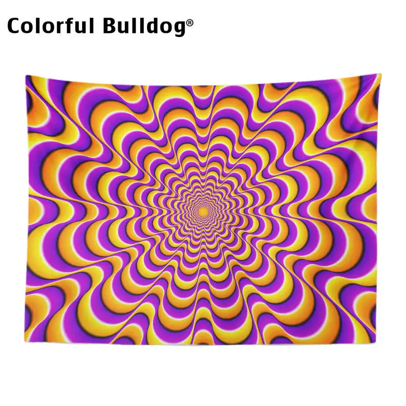 Trippy гобелен Геометрическая волна зигзаг Настенный декор в этническом стиле хиппи дом Оранжевый Фиолетовый этнические синие розовые одеяло