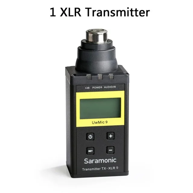 Saramonic UwMic9 96-канальный UHF Беспроводной петличный микрофон Системы для DSLR видеокамеры Saramonic Беспроводной ручной микрофон - Цвет: Черный