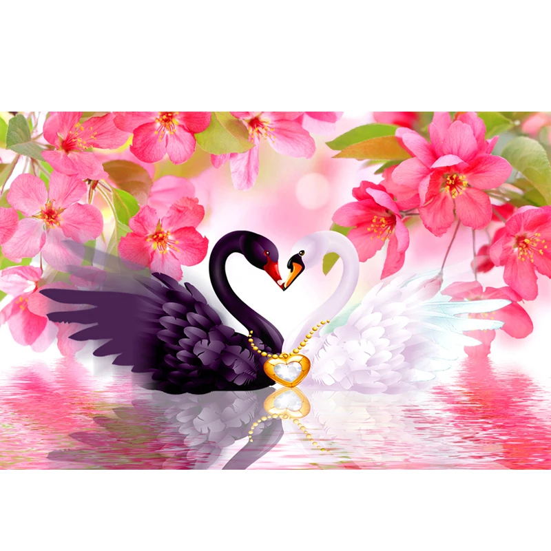 Алмазная мозаика Swan 64*42 см фигурка животного алмазная вышивка Swans живопись 5D | Дом