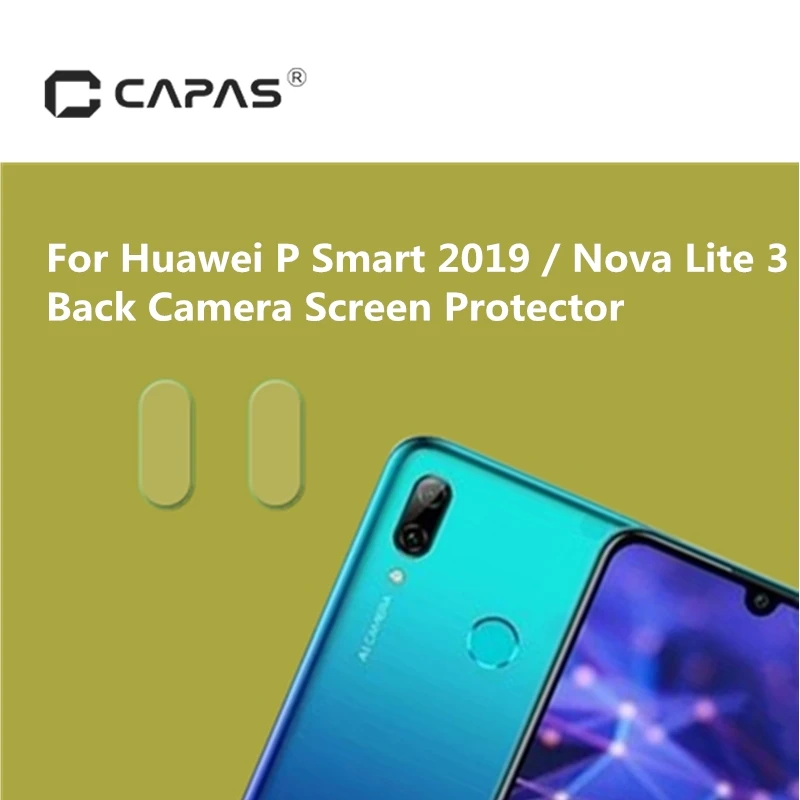 CAPAS For Huawei P Smart 2019 Rear Camera Screen Protector Back Tempered Glass Nova Lite 3 Transparent Film Sticker | Мобильные