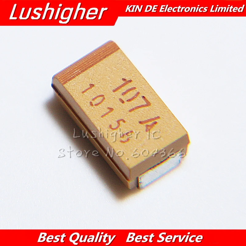 

50PCS Case C 10V 100UF 107A 107 SMD 6032 Tantalum Capacitor