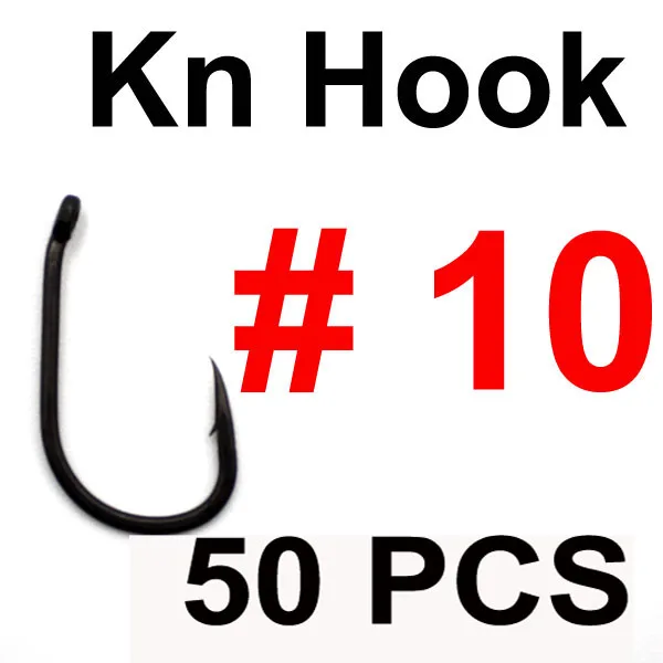 50PCS Size 10 50 шт. с тефлоновым покрытием Карп Рыболовный крючок Япония каптор Kurv хвостовик карбоновый крючок для ловли карпа микро Барб черный 2 4 6 8 10 Withy бассейн Rig крючок - Цвет: 50PCS Size 10