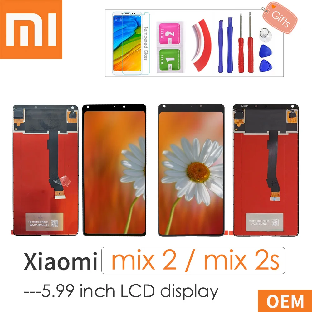 5 99 &quotдля Xiaomi Mix 2S Mix2S ЖК дисплей + кодирующий преобразователь сенсорного экрана в