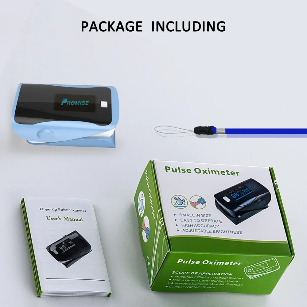 

PROMISE M160+F9S Household Health Monitors Finger Pulse Oximeter ABS Silicone Sensor Equipment Pulsioximetro