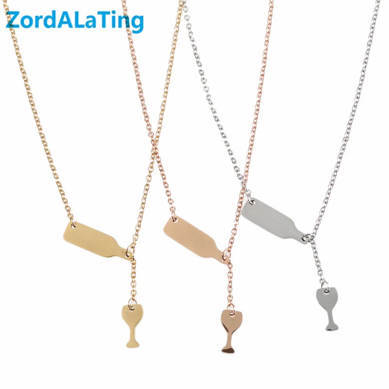 2019 новый дизайн красное вино стекло модное ожерелье женские Вечерние Девушки