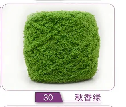30 50 цветов, 100 г, хлопок, коралловый бархат, для детей, ручная вязка, пряжа для ручного вязания, шарф, мягкая хлопковая пряжа, Толстая шерстяная пряжа, одеяло - Цвет: 30
