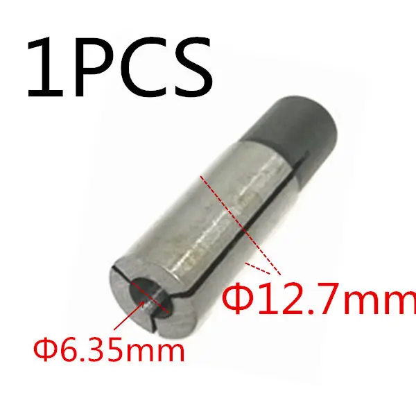 1/2 ''1/4'' 1/8 ''10 мм 8 мм 6 мм 4 мм 3 мм патрон фрезы цанговый адаптер для передачи для Makita BOSCH HITACHI DeWALT Hilti worx - Цвет: 1PCS     12.7-6.35mm