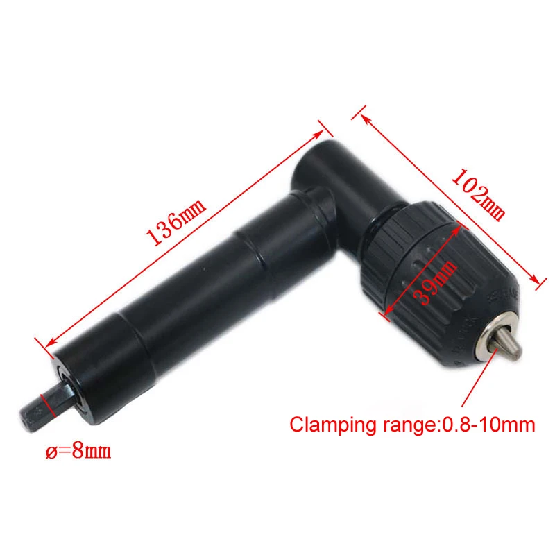 3/8 алюминий под прямым углом 90 градусов сверло с без ключа патрон адаптер