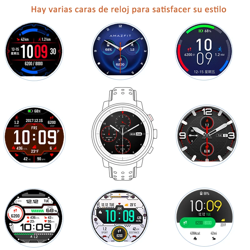 Huami Amazfit 2 Stratos Смарт часы мужские 5ATM водонепроницаемые с gps PPG