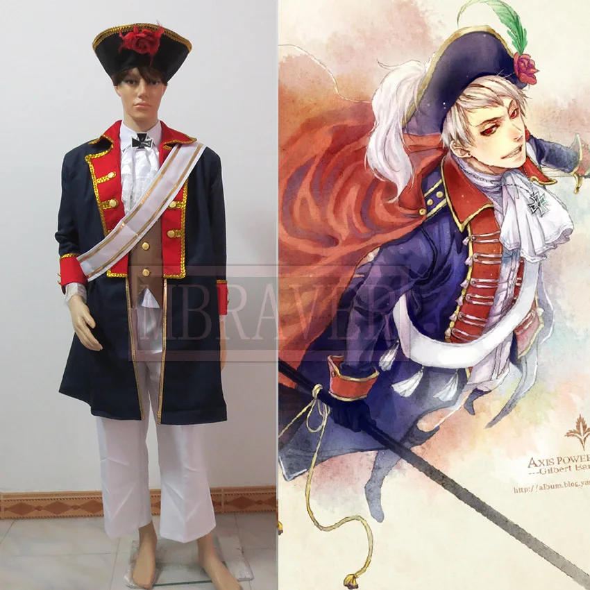 Костюм для косплея Axis Powers Hetalia Пруссия Гилберт билшмидт | Тематическая одежда и