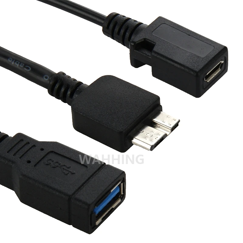 

USB3.0 USB 3.0 Female to Micro USB 3.0 Micro USB 5Pin Splitter OTG Cable Adapter for Galaxy Note3 Computer Hard Drive HDD HY1390