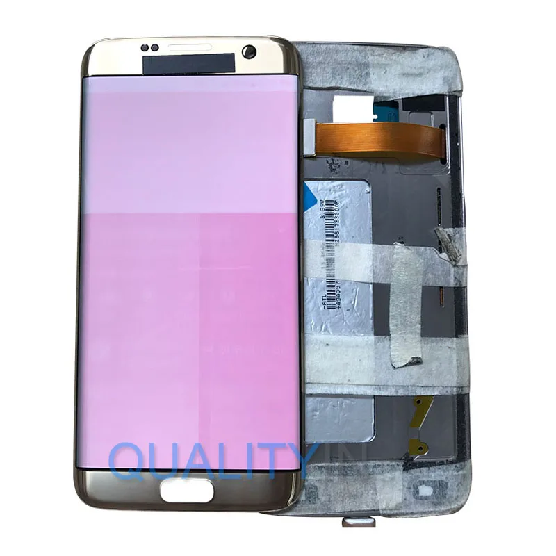Для samsung Galaxy S7 Edge G935 сенсорный экран дигитайзер сенсор+ большой красный сжигание-тень ЖК-дисплей монитор панель модуль в сборе