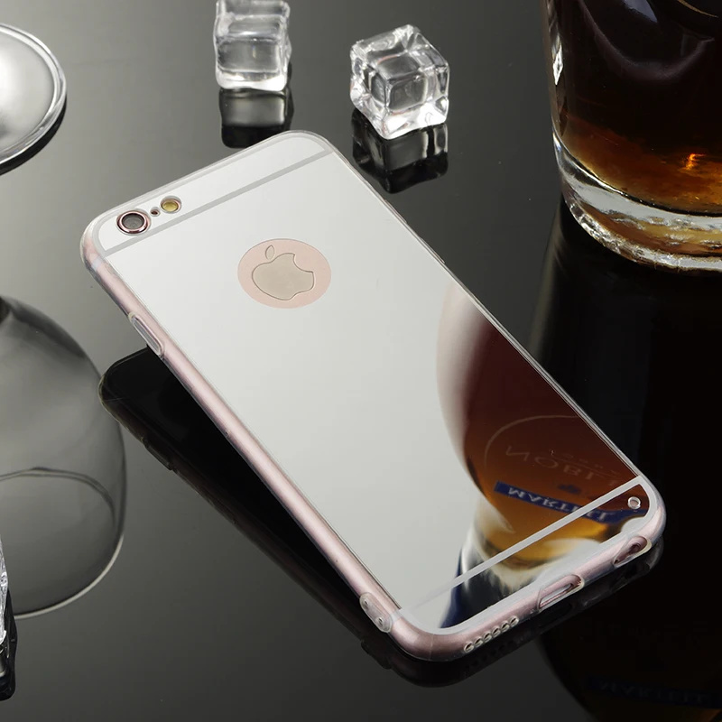 6S розовый золотой чехол для телефона Apple iPhone 6 зеркальный Мягкая Задняя накладка