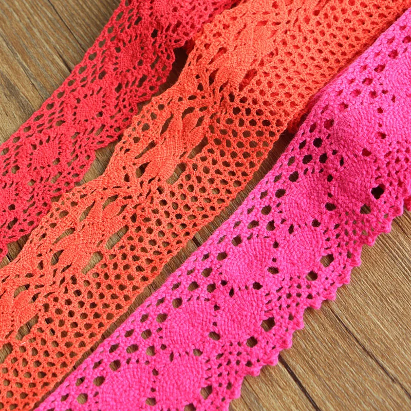 2-6 см 5 ярдов цветное кружево высокого качества хлопок шитье домашнего интерьера