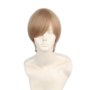 Новинка  Okita Sougo 35 см прямой парик для косплея блонд + шапочка для парика