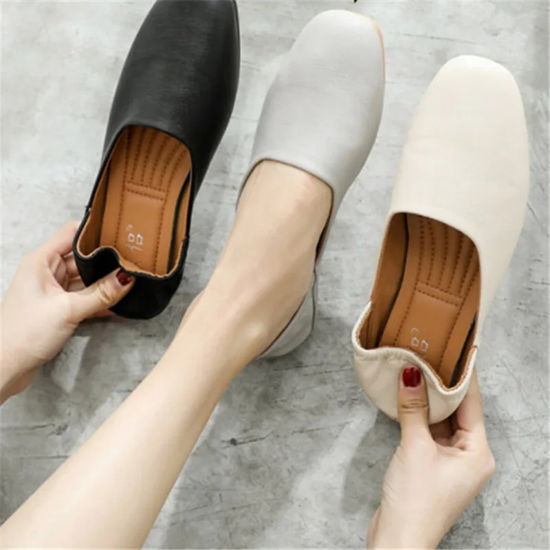 35-44 Flat Shoes Women Large Size 2019 Spring Loafers For Slip On Soft Flats | Обувь
