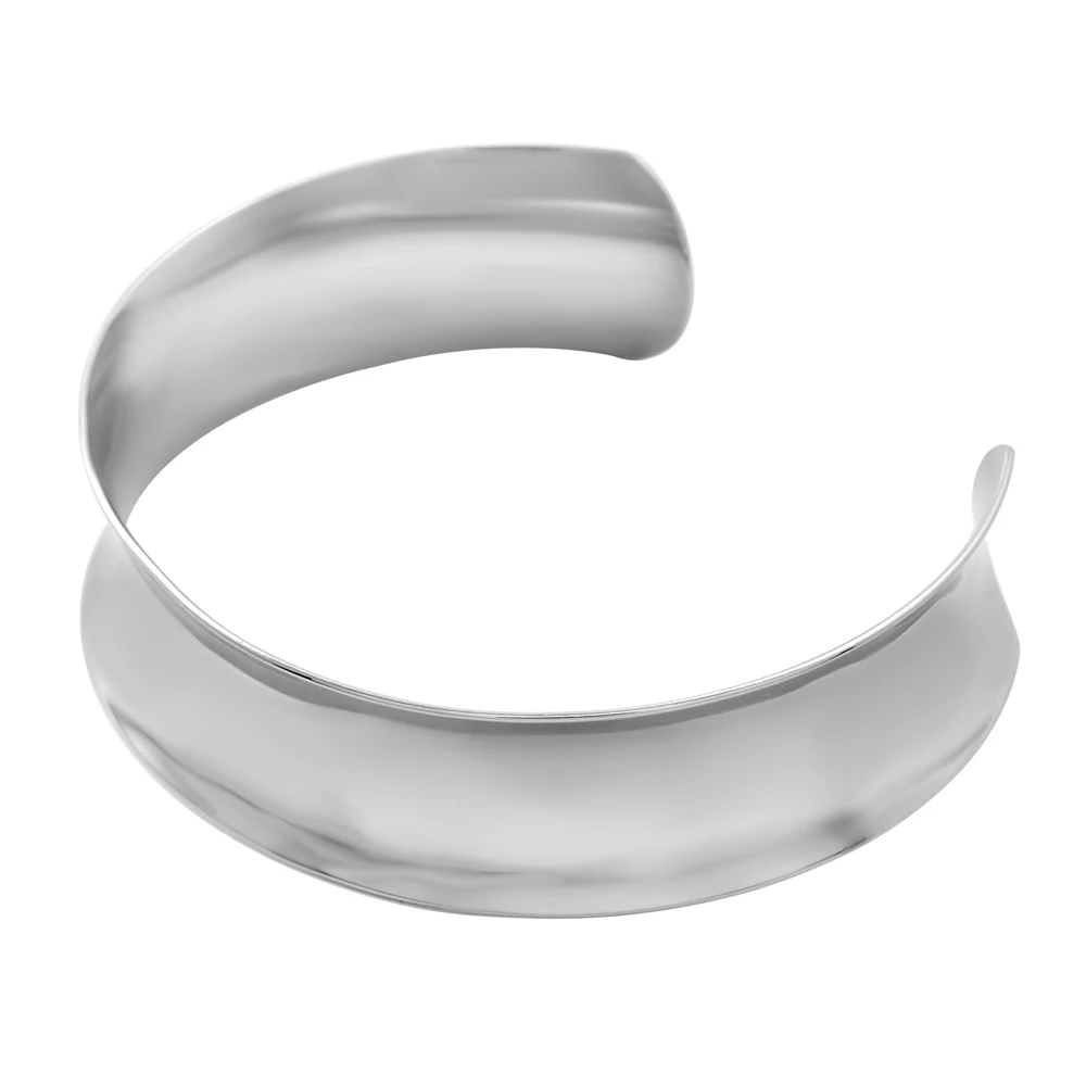 

IJB0508 Steel Cuff Bracelet 55mm Fashion Bracelet for Women High Polish Shiny Stainless Personalized Engrave Bracelet Homme