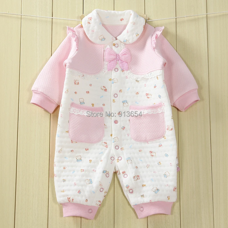 Новинка 2017 года сезон весна-осень одежда для малышей теплые комбинезоны