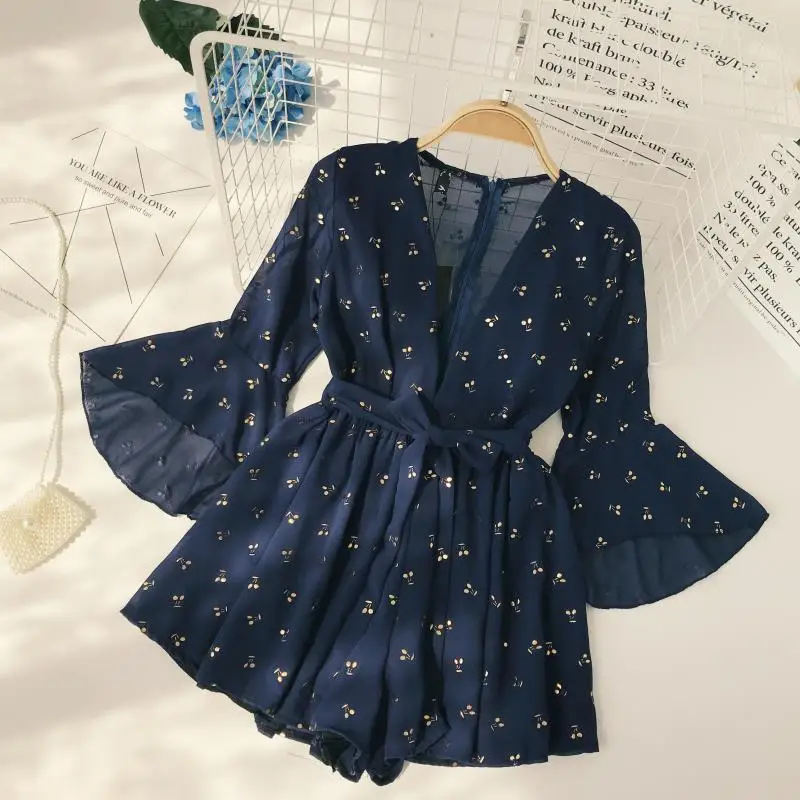 Женский комбинезон 2019 Новая женская летняя одежда женский Синий Красный