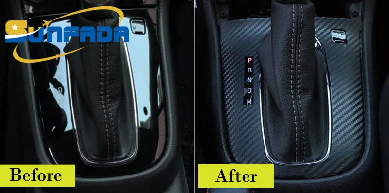 SUNFADA Авто зубчатая панель углеродное волокно декоративный автомобильный стикер