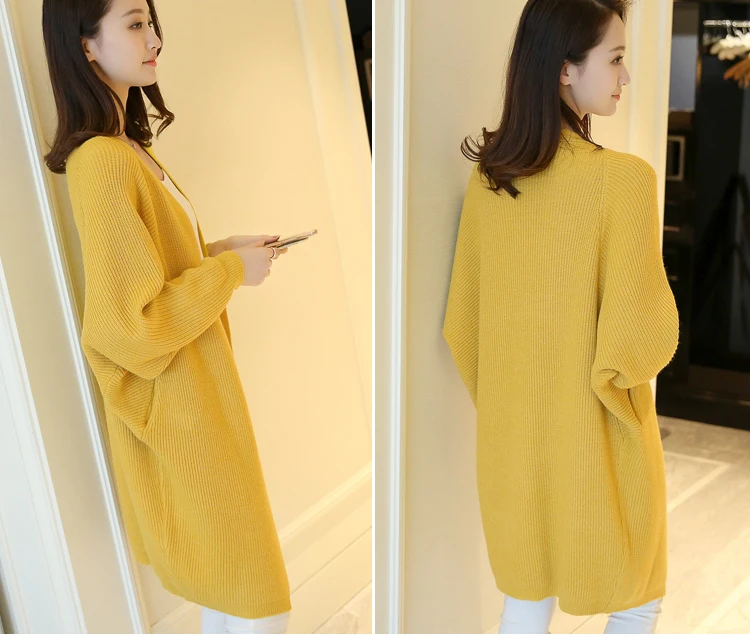 Women Long Cardigans Autumn Winter Stitch Poncho Knitting Sweater Female Over sized Shawl Cape Jacket Coat Trench Parkas