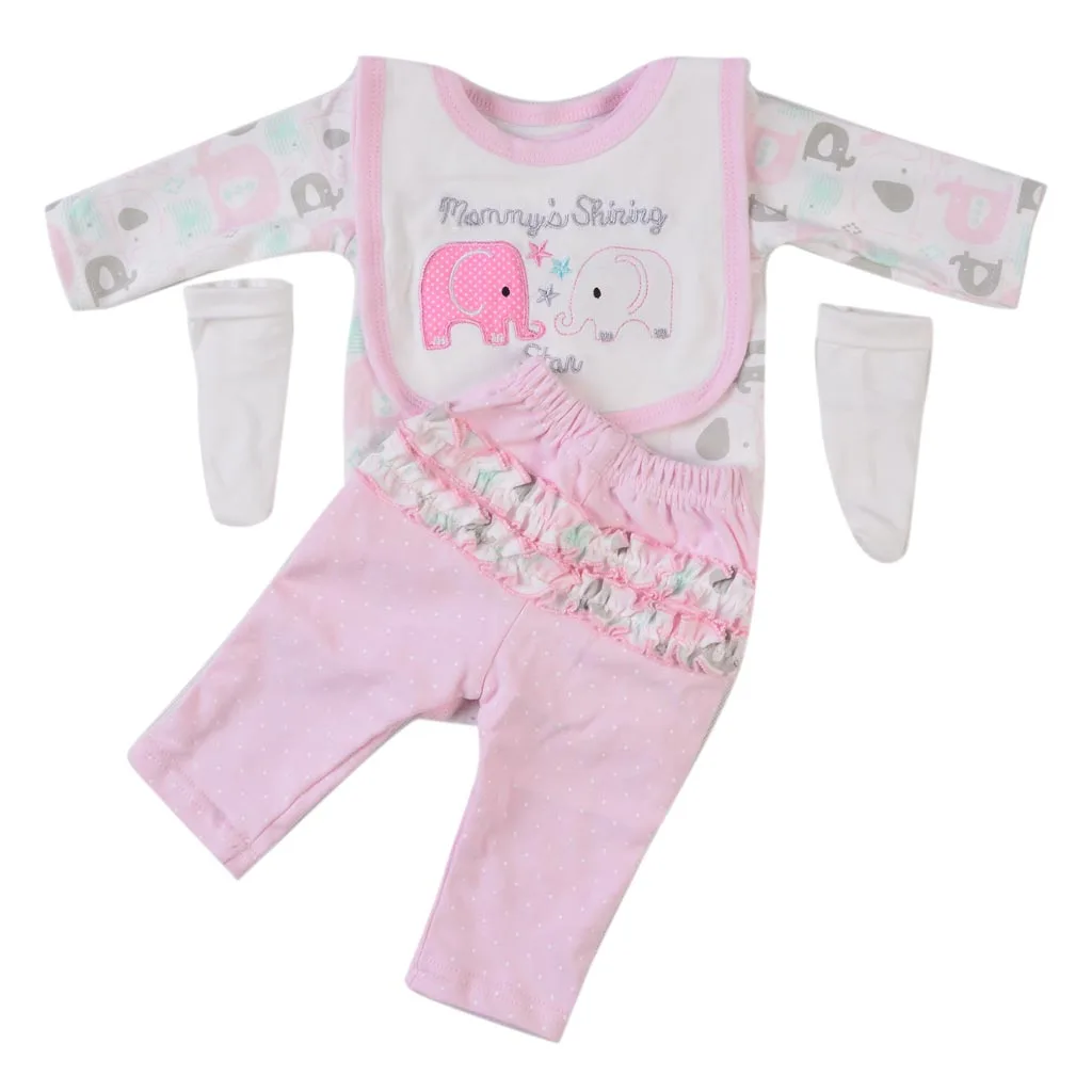 4 шт. милый комбинезон для новорожденной куклы слона 22 23 дюймов кукла реборн