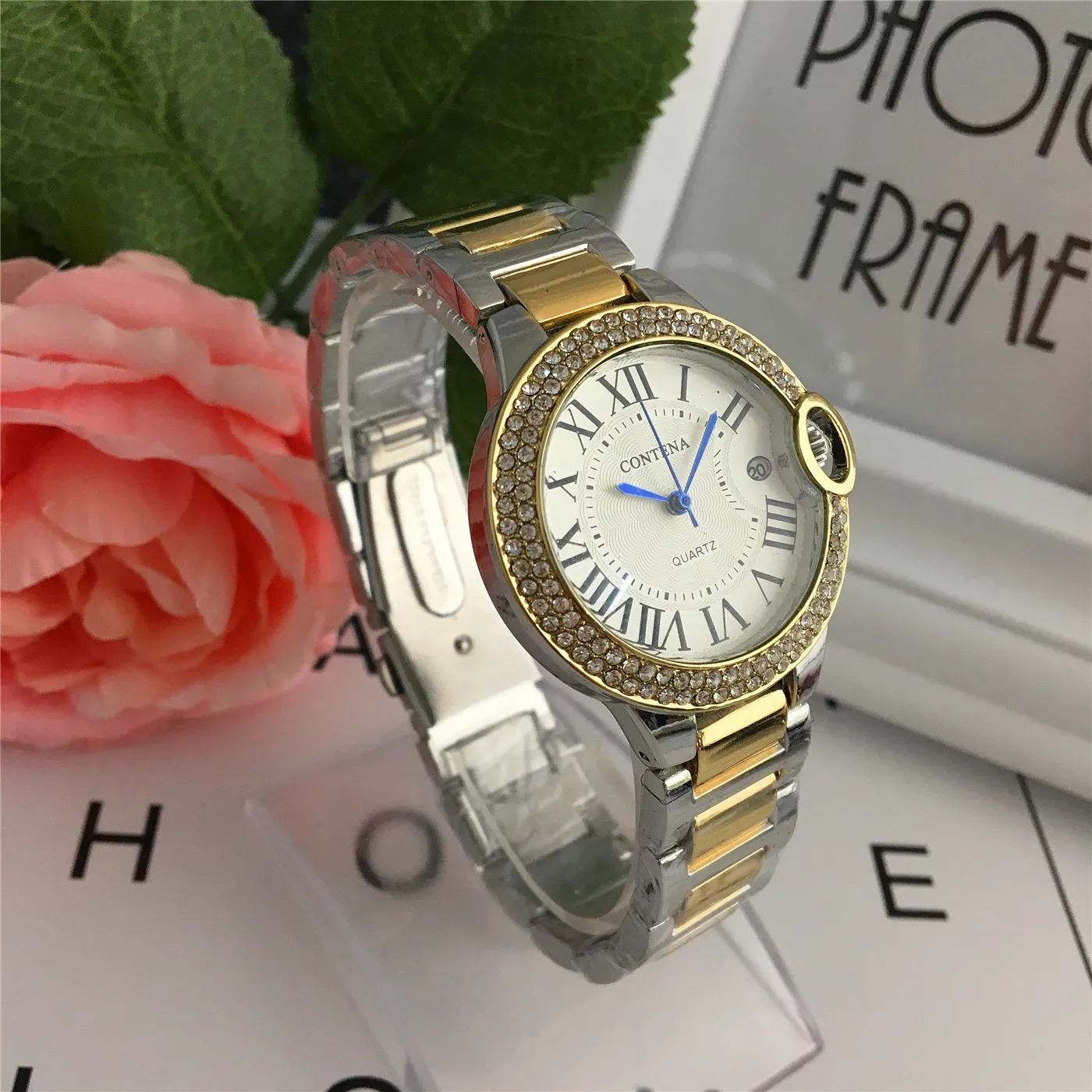 Роскошный топ бренда Женева Часы Relogio feminino contena Женские часы Нержавеющая сталь