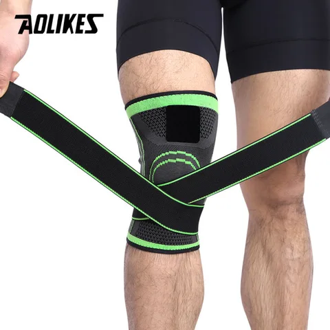AOLIKES 1 шт. поддержка колена Профессиональный защитный спортивный наколенник дышащая повязка наколенник баскетбольный теннис Велоспорт