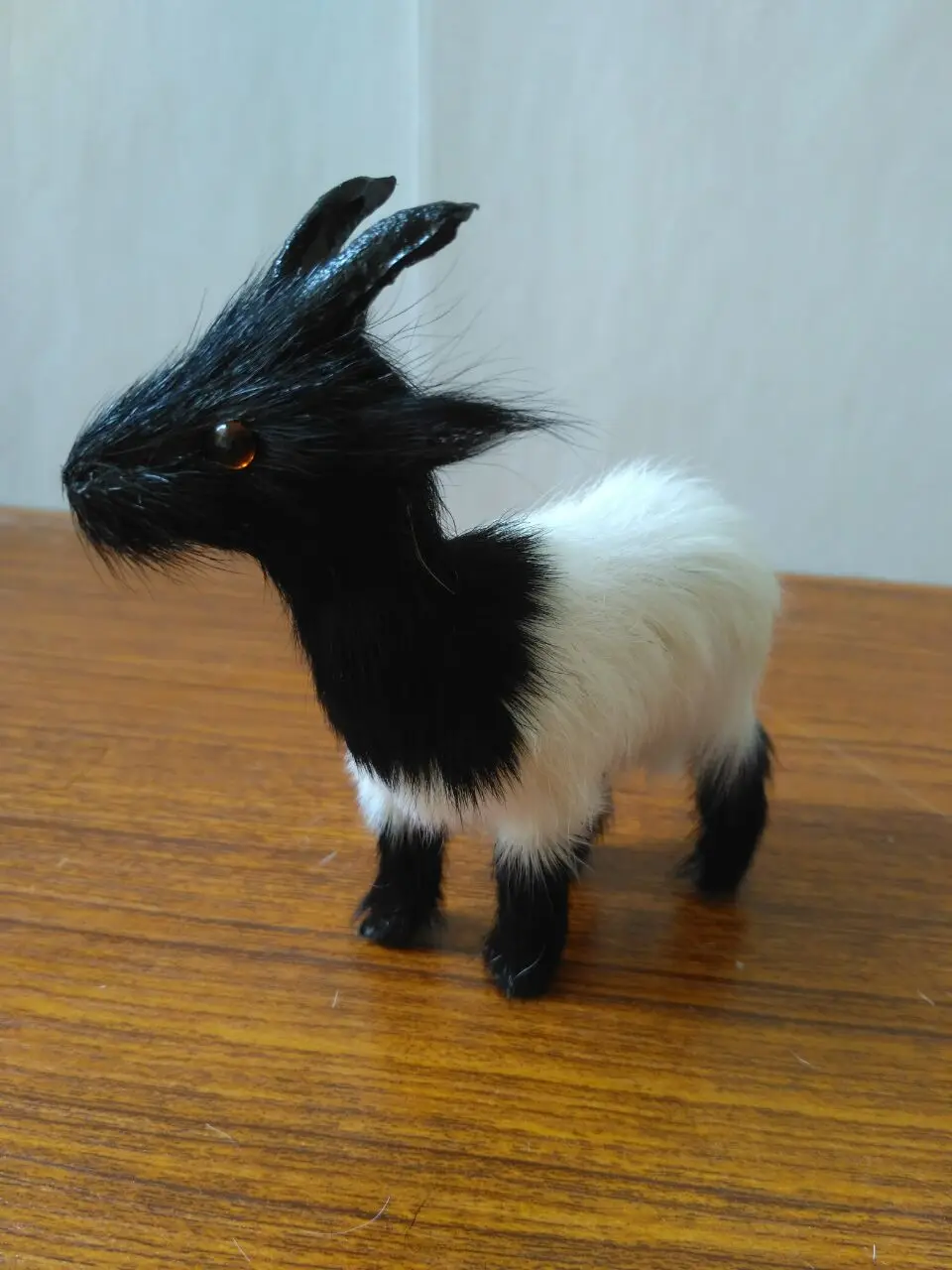 

plastic&real furs black head sheep model 12x4x12cm goat handicraft prop home decoration gift d2318