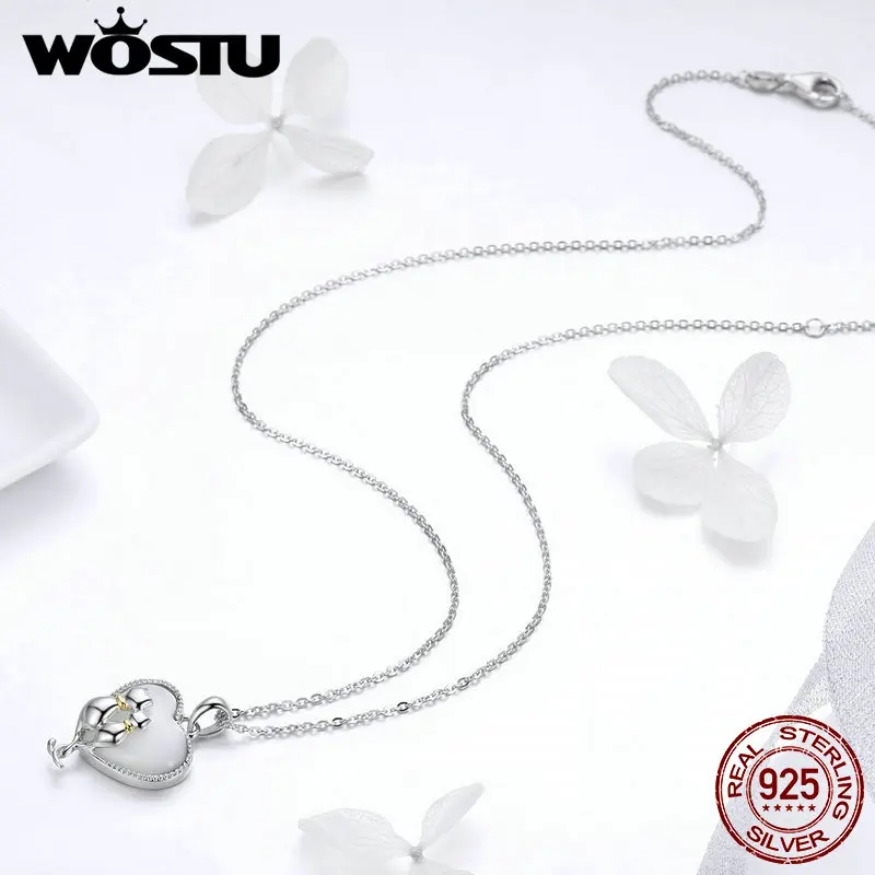 WOSTU/Новое поступление ожерелье из стерлингового серебра 925 пробы с подвеской в