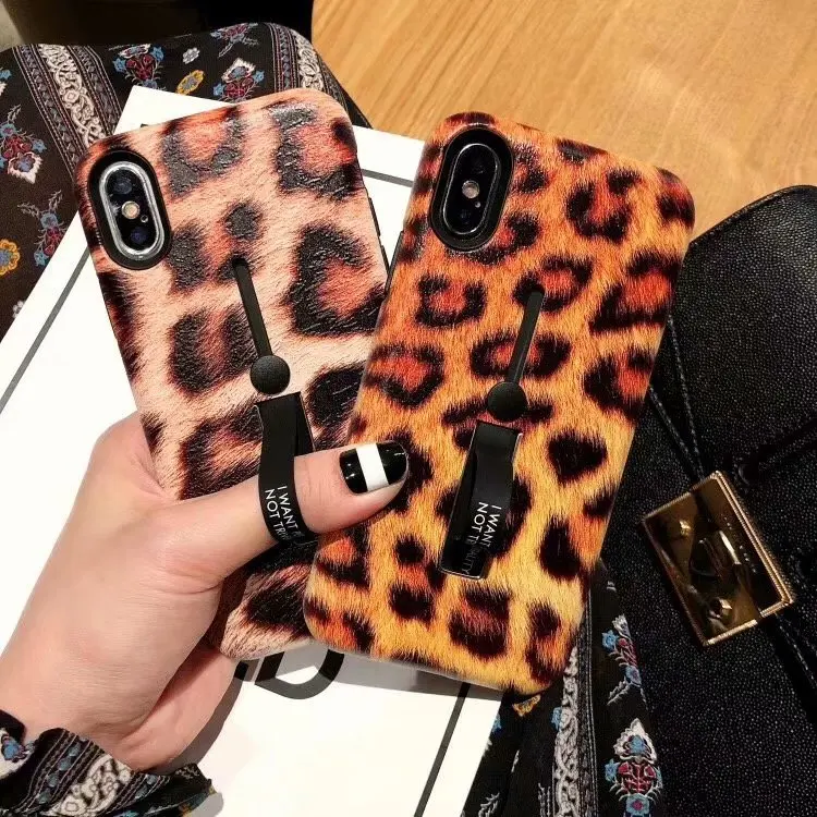 ORYKSZ для iphone 6s 6 XS MAX/XR 7 8 Plus Леопардовый принт мягкое Силиконовое кольцо чехлы