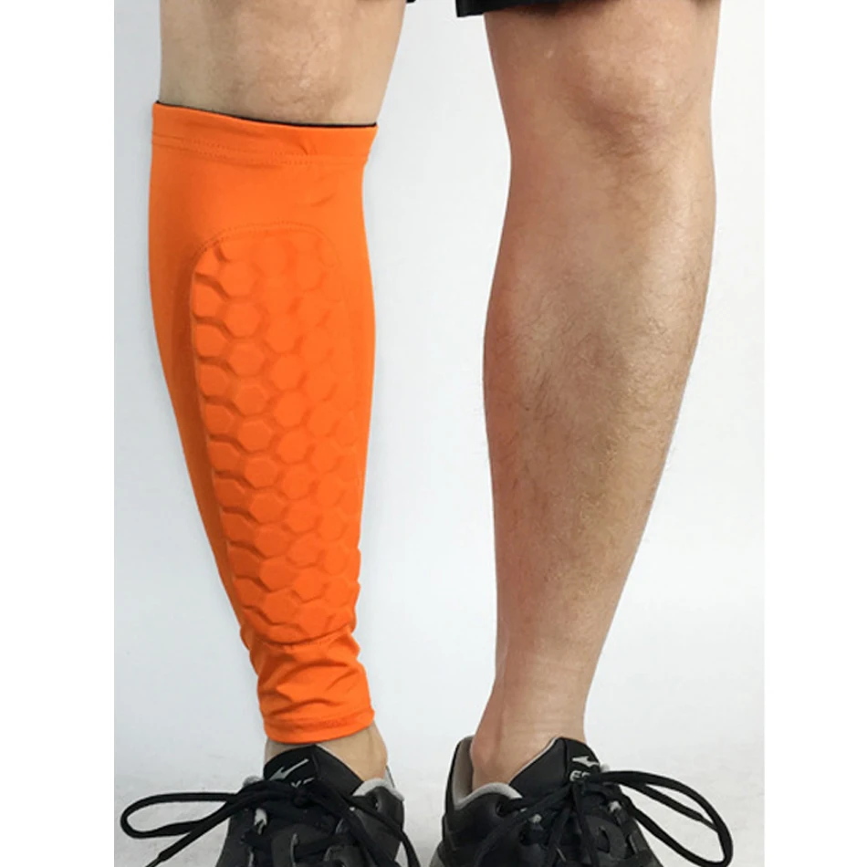 1 Piece Orange REXCHI 1 шт. сотовый щиток профессиональные спортивные футбольные щиты футбольные леггинсы Shinguards ноги рукава защитное снаряжение - Цвет: 1 Piece Orange