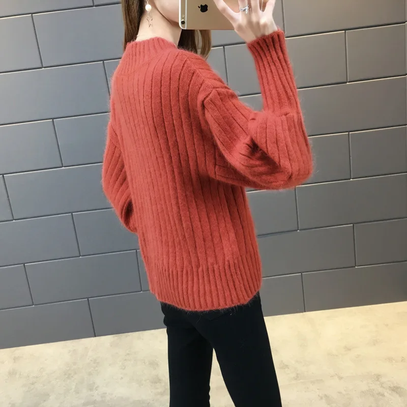 Turtleneck Women 2019 Autumn Winter Warm Knitted Sweater Pullovers ribbed sweater Jumper Knit Female Pull Femme | Женская одежда