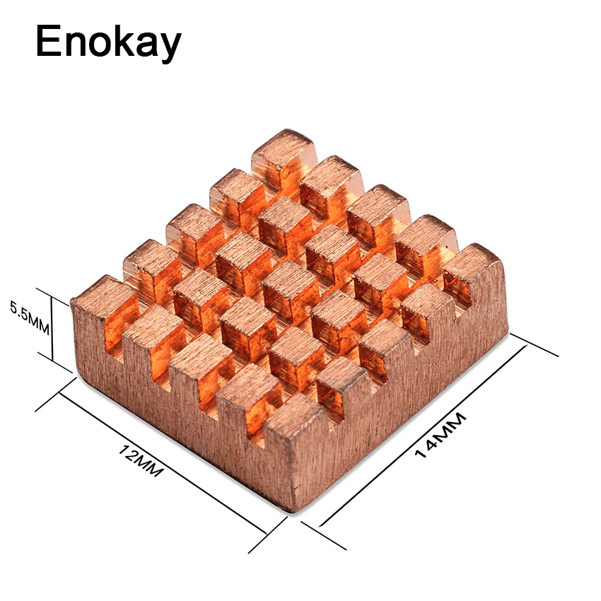 Высокоэффективный охлаждающий медный радиатор Enokay для Raspberry Pi VGA RAM охлаждающие