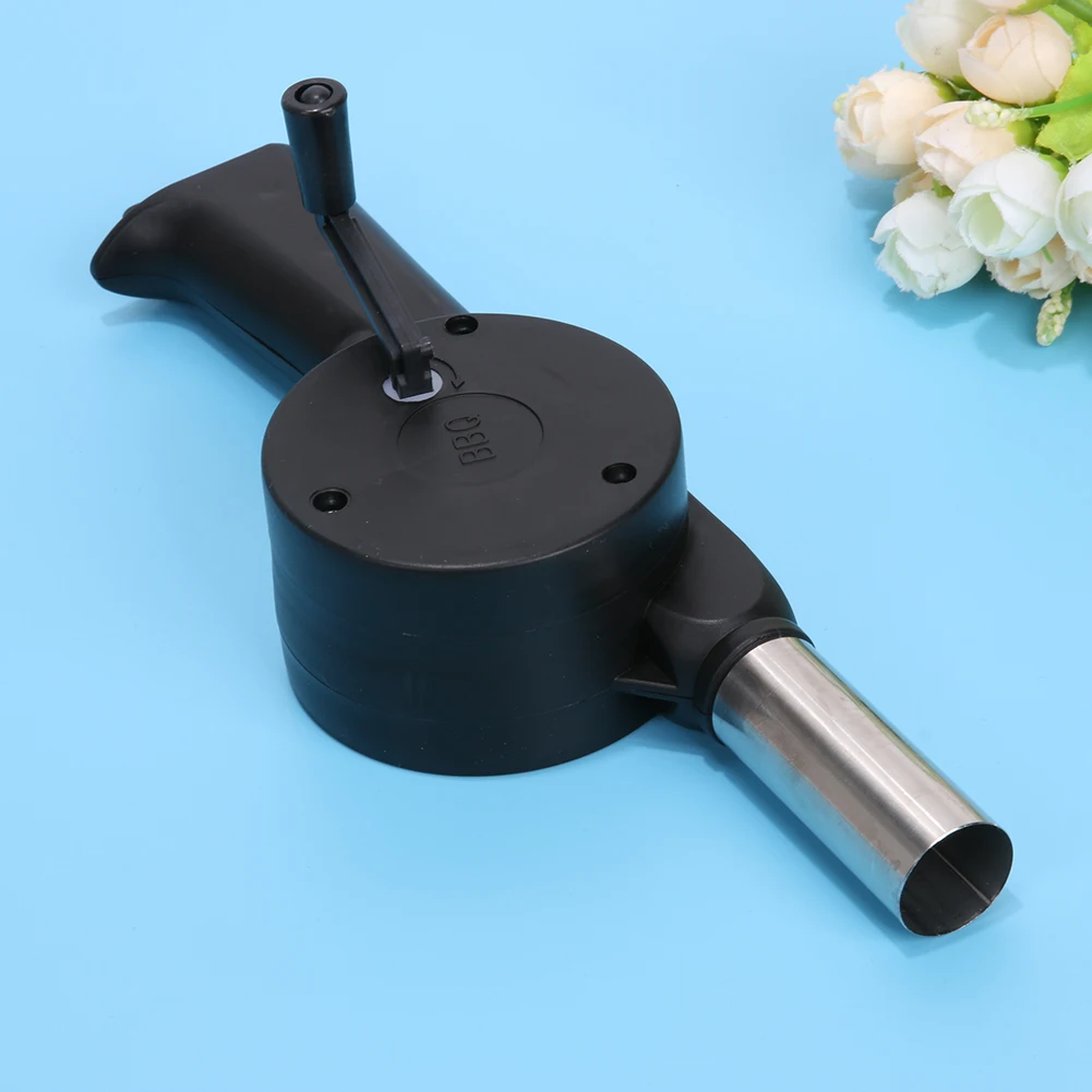BBQ Fan Air Blower Outdoor Cooking For Barbecue black Fire Bellows Hand Crank Tool Picnic Camping |