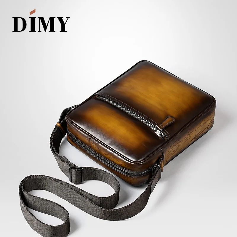 DIMY сумки-мессенджеры винтажные мужские сумки через плечо из натуральной кожи для
