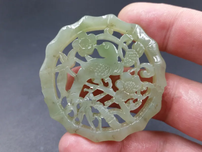 TJP натуральный Хотан jade Jasper Xishangmeishao выдалбливают бренд Китай QINGYU Ожерелье