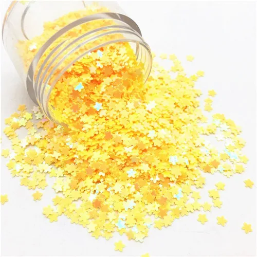 AB yellow 3 мм в форме сливы Блестки для дизайна ногтей блестки DIY Типсы для наращивания ногтей Дизайн Блестки цветок блестки украшения для ногтей 10 г - Цвет: AB yellow