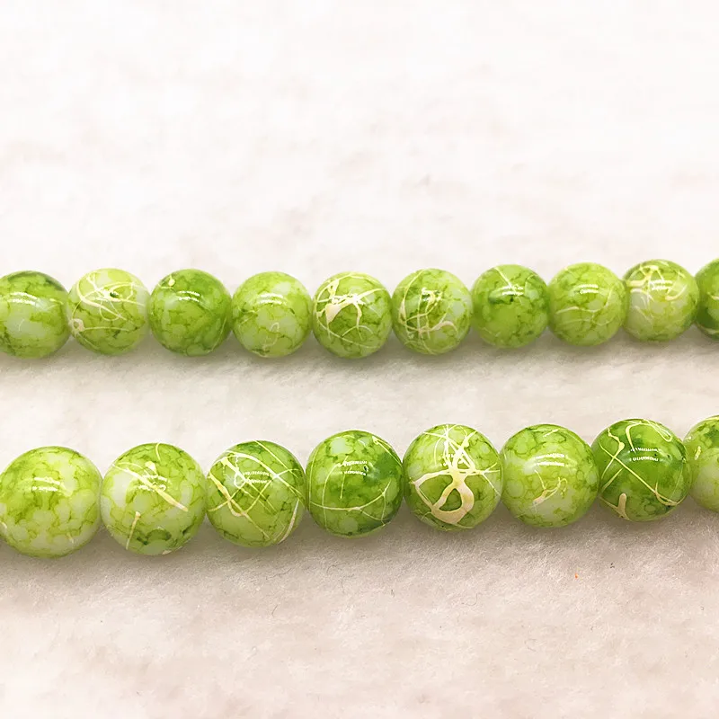 Wholesale 4/6/8/10mm Double Colored Glass Beads Loose Spacer Painted Charm For Jewellery Making DIY Bracelet&ampNecklace #18 | Украшения и