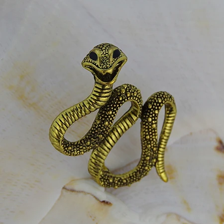 WXJCAN металлическая Животное Змея Брошь змея кобра панк стиль Винтаж Новинка броши и булавки 52*40 мм B5264 - Окраска металла: B52642GunGold