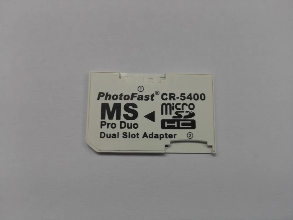 Оптовая продажа без емкости переходник с двумя слотами Micro SD TF на Memory Stick Pro Duo для