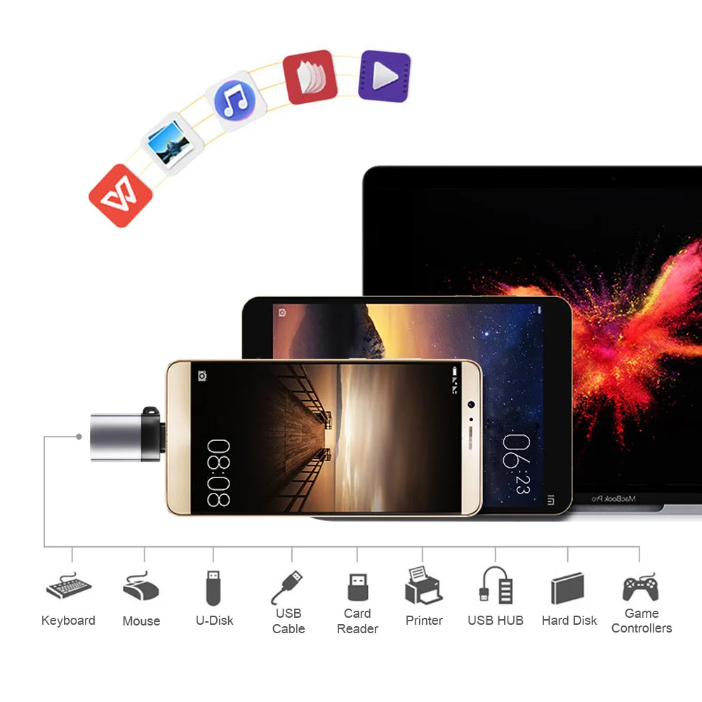 Type C к USB 3 0 OTG кабель Тип адаптер USBC конвертер для huawei samsung Xiaomi MacBook заряд данных